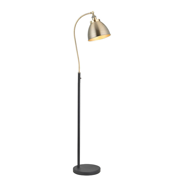 1 Light Task Floor Lamp in Antique Brass (0711FRA98748)