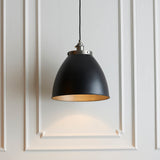 1 Light Large Pendant in Matt Black and Aged Pewter (0711FRA98749)