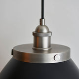 1 Light Large Pendant in Matt Black and Aged Pewter (0711FRA98749)