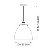1 Light Large Pendant in Matt Black and Aged Pewter (0711FRA98749)
