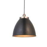 1 Light Large Pendant in Matt Black and Aged Pewter (0711FRA98749)