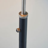 1 Light Task Floor Lamp in Matt Black with Aged Pewter details (0711FRA98753)