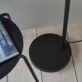 1 Light Task Floor Lamp in Matt Black with Aged Pewter details (0711FRA98753)