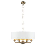 Sophisticated Statement 6 Light Pendant in Antique Brass (0711HIG98933)