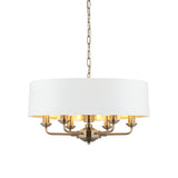 Sophisticated Statement 6 Light Pendant in Antique Brass (0711HIG98933)