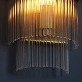Wall Light in Antique Brass with Clear Glass Rods (0711MAR99168)