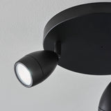 3 Light LED Bathroom Round Spotlight Matt Black IP44 (0711POR99771)