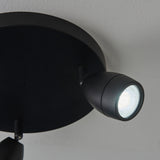 3 Light LED Bathroom Round Spotlight Matt Black IP44 (0711POR99771)