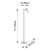 Dedicated Reader Task Floor Lamp - Matt Black (0711DED99772)