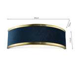 Wall Light Brushed Brass With Blue Shade (0183ALV0723)