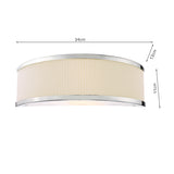 Wall Light Polished Chrome With Ivory Shade (0183ALV0733)