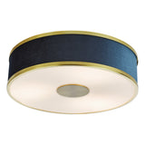 3 Light Flush Brushed Brass With Blue Shade (0183ALV5223)