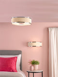 3 Light Flush Polished Chrome With Ivory Shade (0183ALV5233)