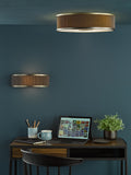3 Light Flush Antique Bronze With Brown Shade (0183ALV5239)