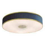 6 Light Flush Brushed Brass With Blue Shade (0183ALV6423)