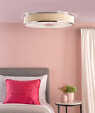 6 Light Flush Polished Chrome With Ivory Shade (0183ALV6433)