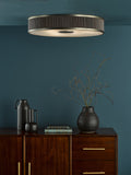 6 Light Flush Antique Bronze With Brown Shade (0183ALV6439)