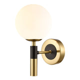 1 Light Wall Light in Matt Black and Aged Brass (0194AXLFL24741)