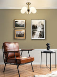 5 Light Semi Flush Fitting in Matt Black and Aged Brass (0194AXLFL24745)