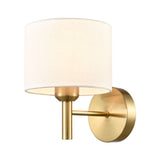 1 Light Wall Light in Aged Brass with Cream Shade (0194BARFL24711)