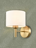 1 Light Wall Light in Aged Brass with Cream Shade (0194BARFL24711)