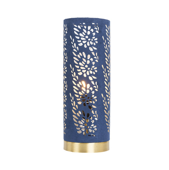 Touch Table Lamp - Antique Brass & Navy (1284TEMTL905NA)