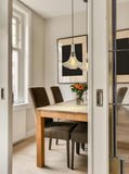 1 Light Pendant in Matt Black with Amber Glass (0194BORPCH505)