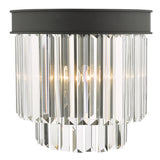 2 Light Wall Light Matt Anthracite & Crystal (0183CEL0922)