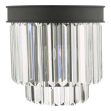 2 Light Wall Light Matt Anthracite & Crystal (0183CEL0922)