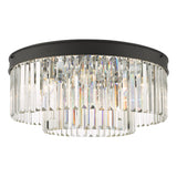 6 Light Flush Matt Anthracite & Crystal (0183CEL4822)