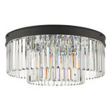 6 Light Flush Matt Anthracite & Crystal (0183CEL4822)