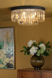 6 Light Flush Matt Anthracite & Crystal (0183CEL4822)