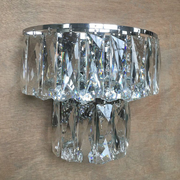 3 Light Wall Light in Chrome and Crystal G9 (0268LILWBCH)