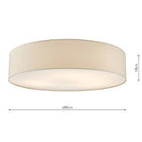 6 Light Flush in Taupe - 80cm (0183CIE4801)