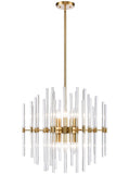 10 Light Pendant in Aged Brass with Glass Rods  (0194CEL248410)