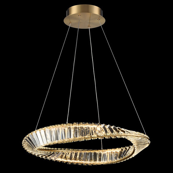LED Integrated Circular Pendant - Aged Brass (0194CLE453)