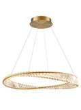 LED Integrated Circular Suspension Pendant - Aged Brass (0194CLE454)