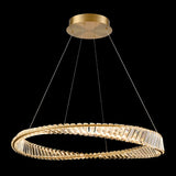 LED Integrated Circular Suspension Pendant - Aged Brass (0194CLE454)