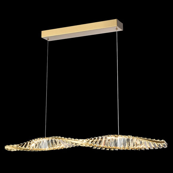 LED Integrated Bar Pendant - Aged Brass (0194CLE456)
