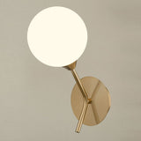 1 Light Wall Light in Antique Gold with Matt Opal Glass (0194COSFL24701378)
