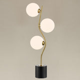 3 Light Table Lamp in Antique Gold with Opal Glass (0194COSTL210378)