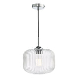1 Light Pendant Polished Chrome and Clear Glass (0183DEM0108)