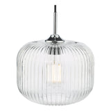 1 Light Pendant Polished Chrome and Clear Glass (0183DEM0108)