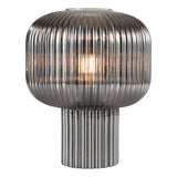 Table Lamp Smoked Ribbed Glass (0183DEM4210)