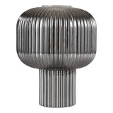 Table Lamp Smoked Ribbed Glass (0183DEM4210)