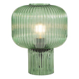 Table Lamp Green Ribbed Glass (0183DEM4224)