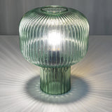 Table Lamp Green Ribbed Glass (0183DEM4224)