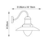 Outdoor Wall Light in Satin Nickel (0711MEN60800)