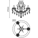 3 Light Flush Bathroom Chandelier - IP44 - Satin Brass (2010SPA20182SBRS)
