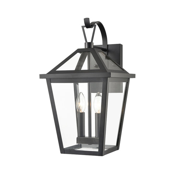 2 Light Exterior Wall Bracket in Matt Black (0194EXT6650)